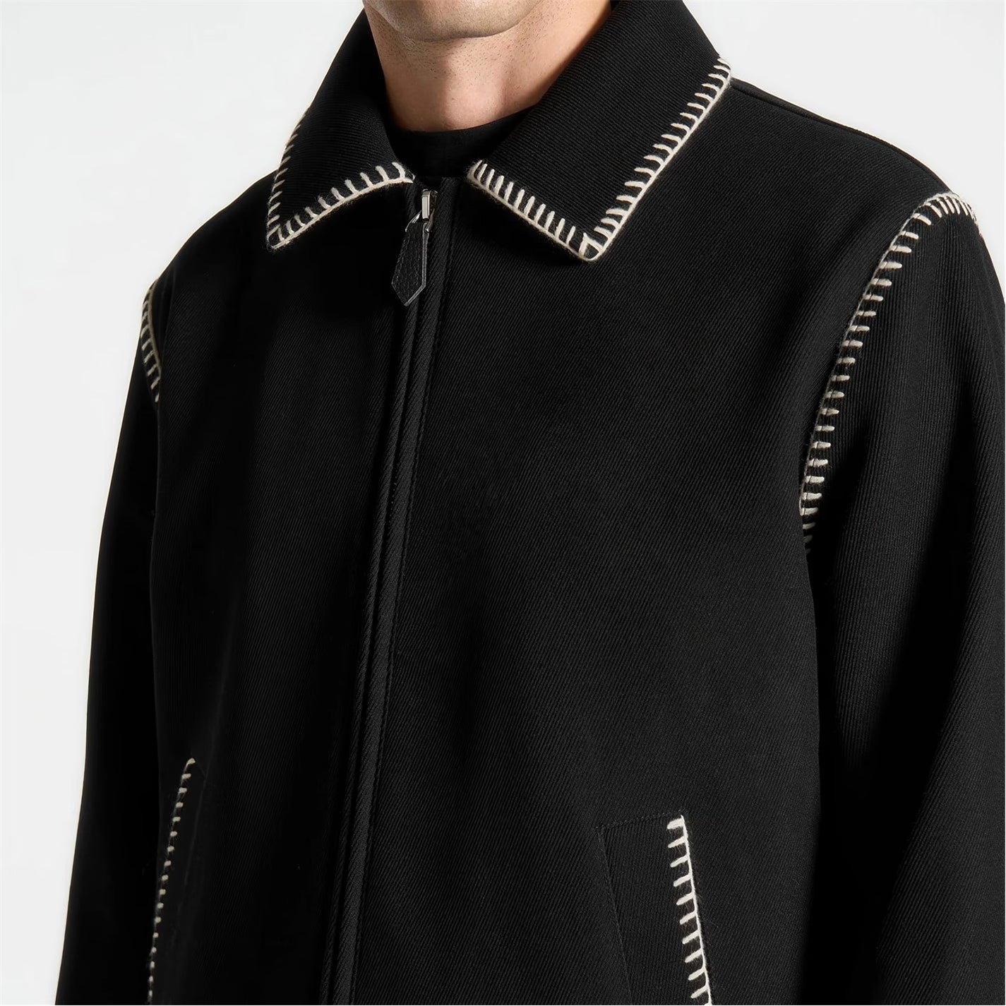 Alex Whipstitch Twill Boxy Jacket