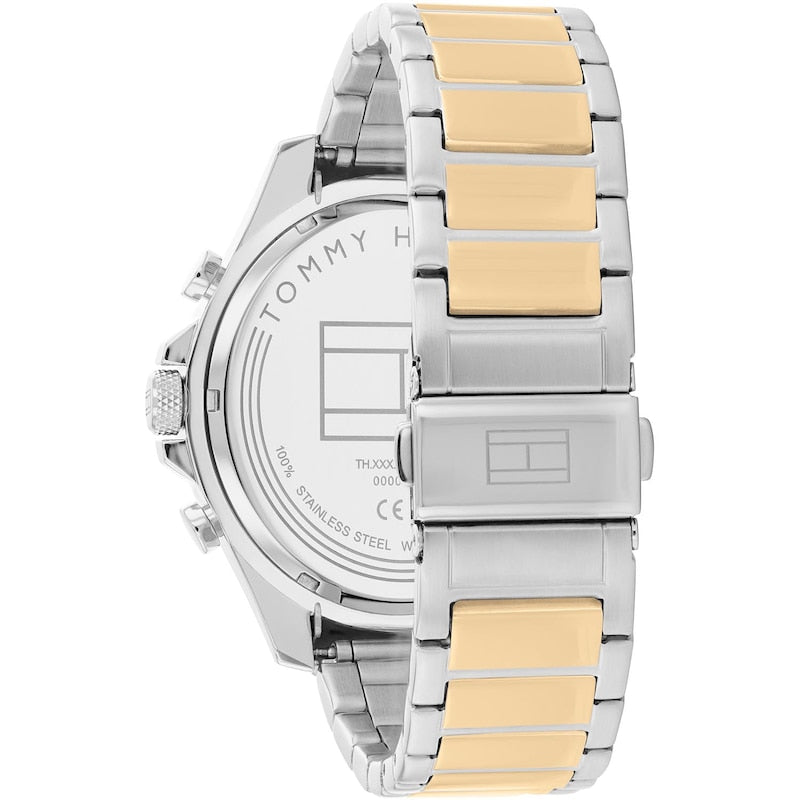 Tommy Hilfiger Men's Green Dial Two Tone Bracelet Watch