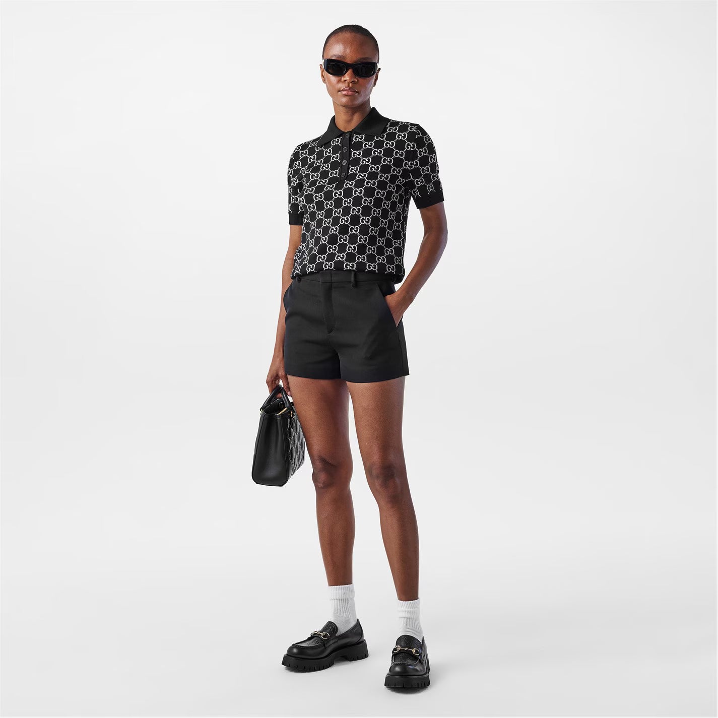 Reversible GG Wool Jacquard Polo Shirt