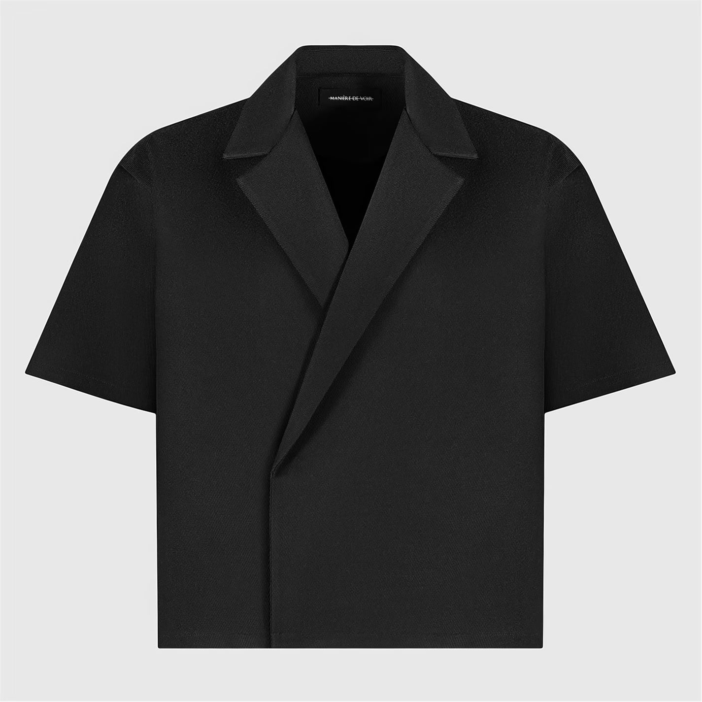 MANIERE DE VOIR Mens Abel Boxy Twill Double Breasted Shirt