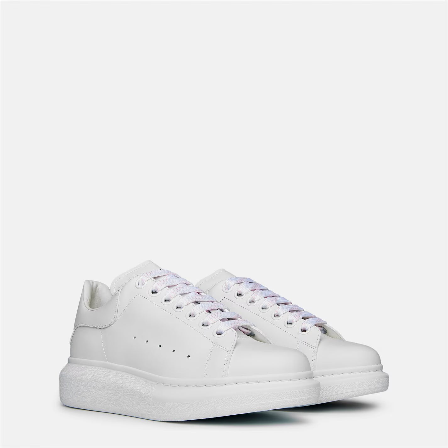 Women's Logo Print Leather Oversized Trainers