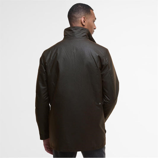 Barbour Men's Modern Border Water Resistant Long Sleeve Wax Jacket