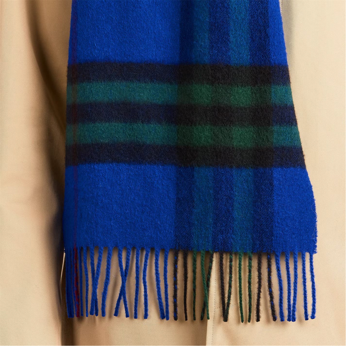 Unisex Check Cashmere Scarf