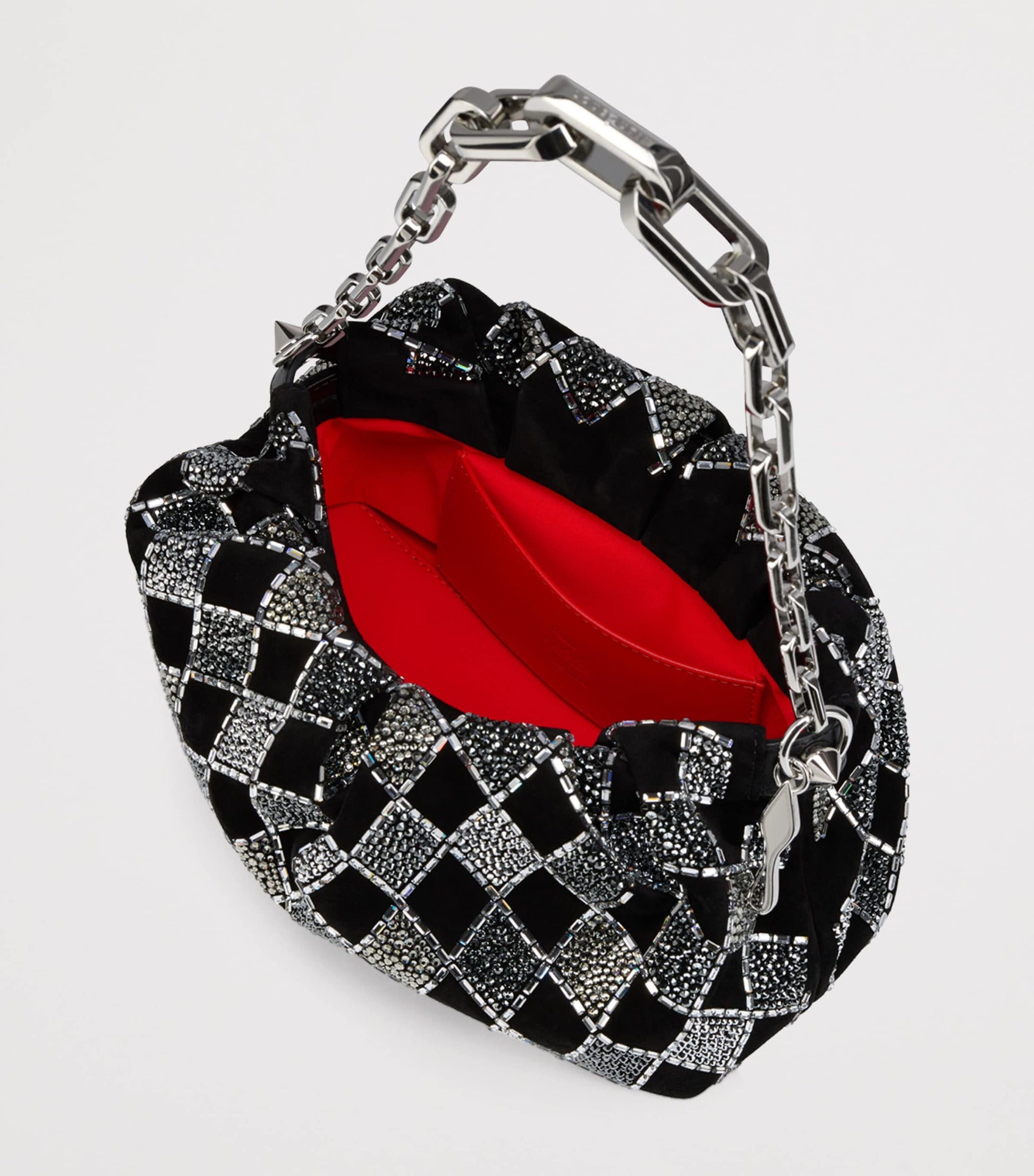 Christian Louboutin Eva Suede Strass Shoulder Bag