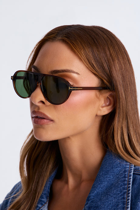 Drivers Seat Aviator Sunglasses - Brown