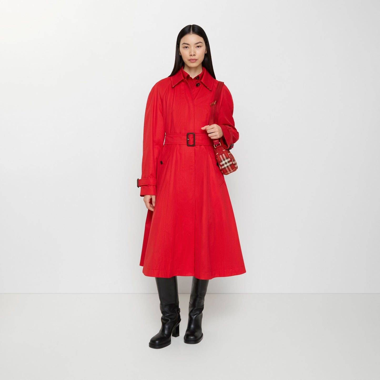 Long Gabardine Ellingham Fit-and-flare Car Coat