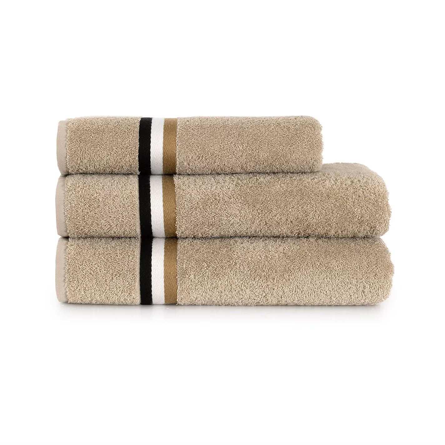 Bath Towel with Stripe Detail