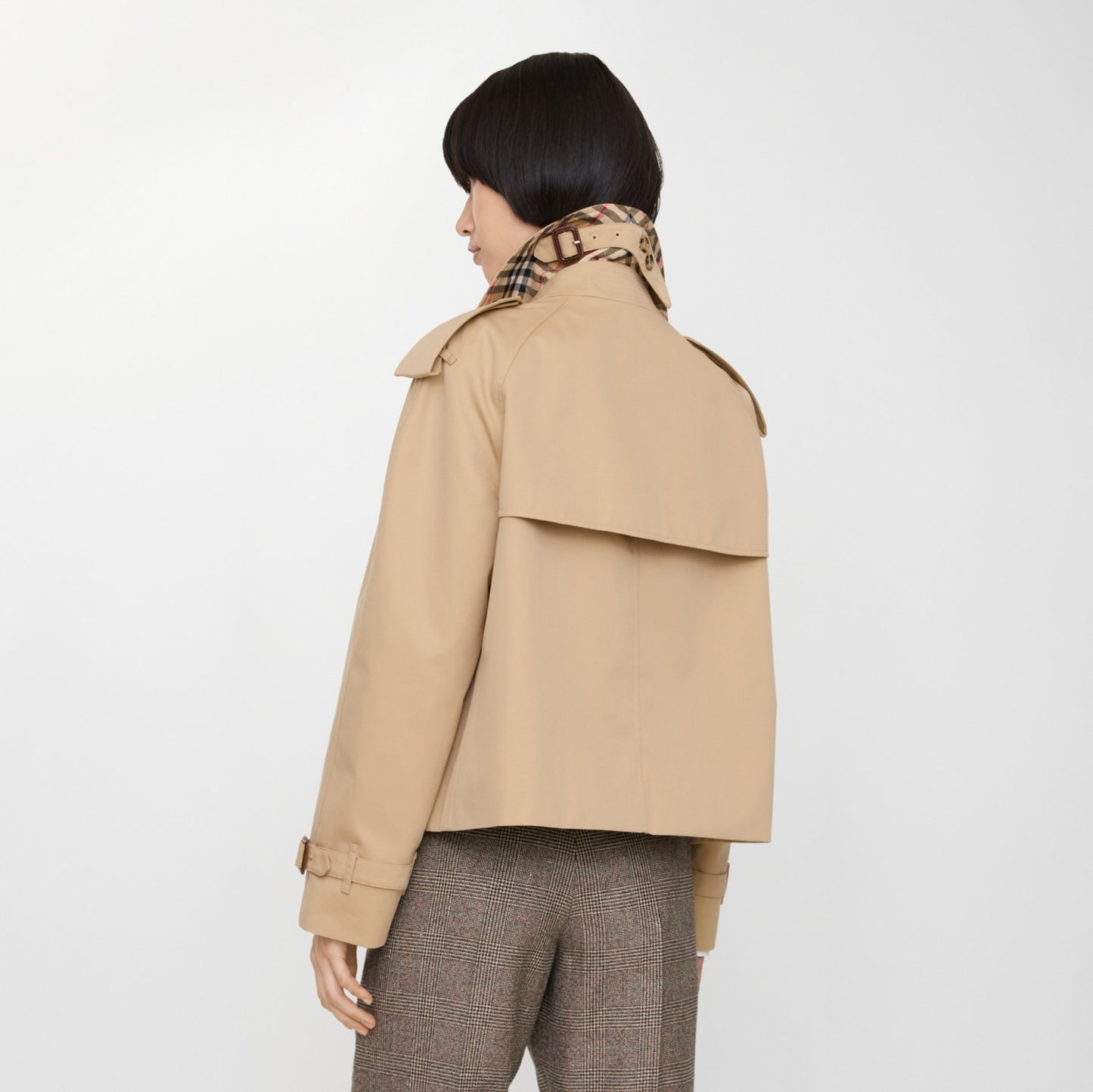 Cropped Gabardine Mayfair Trench Jacket