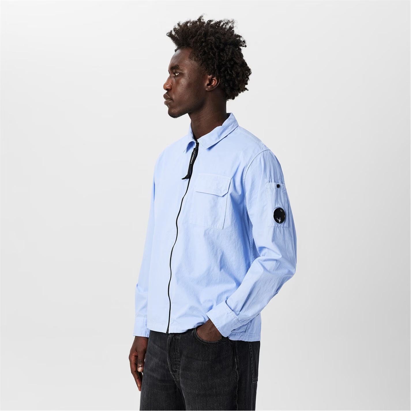 Men's Gabardine Lens Cotton Long Sleeve Overshirt