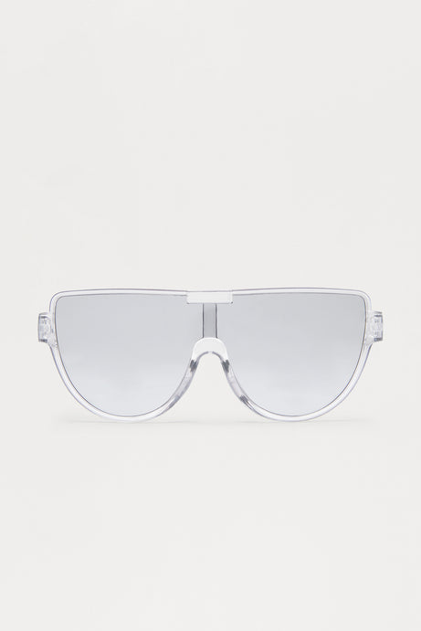 Been Over You Shield Sunglasses - Grey