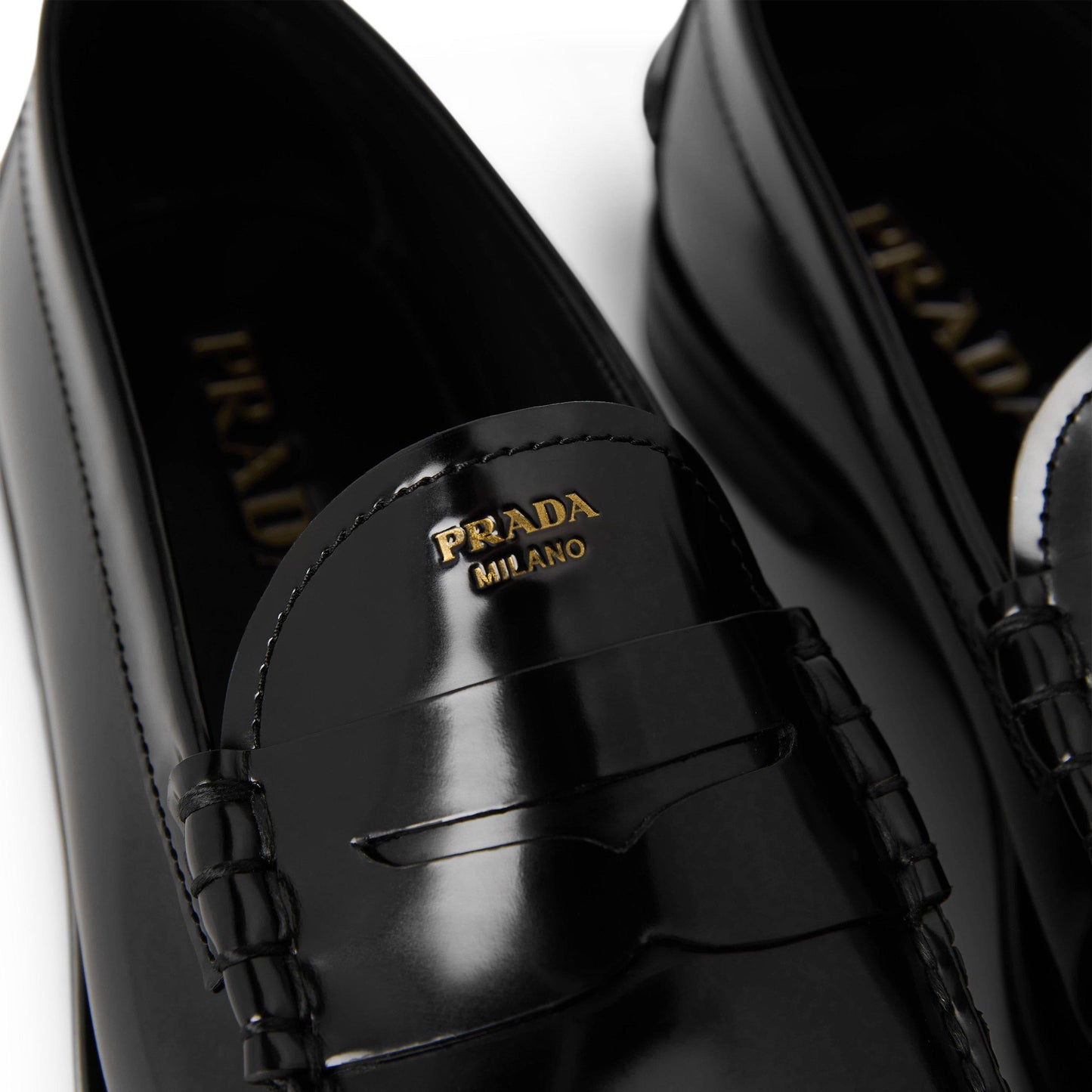 Prada Men's Foil Mocassin Loafers