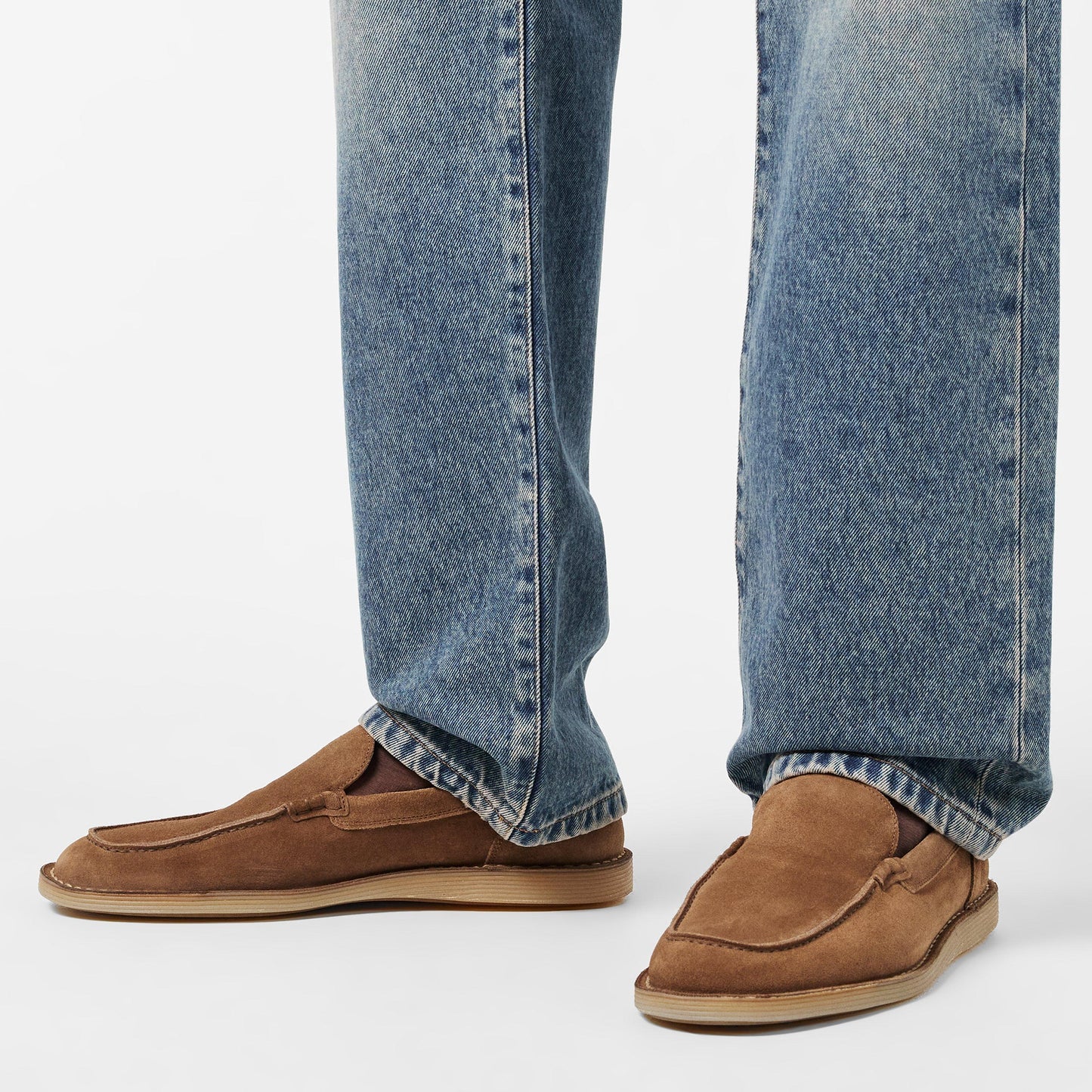 Dolce and Gabbana Men's Crepe Textured Slip-On Loafers