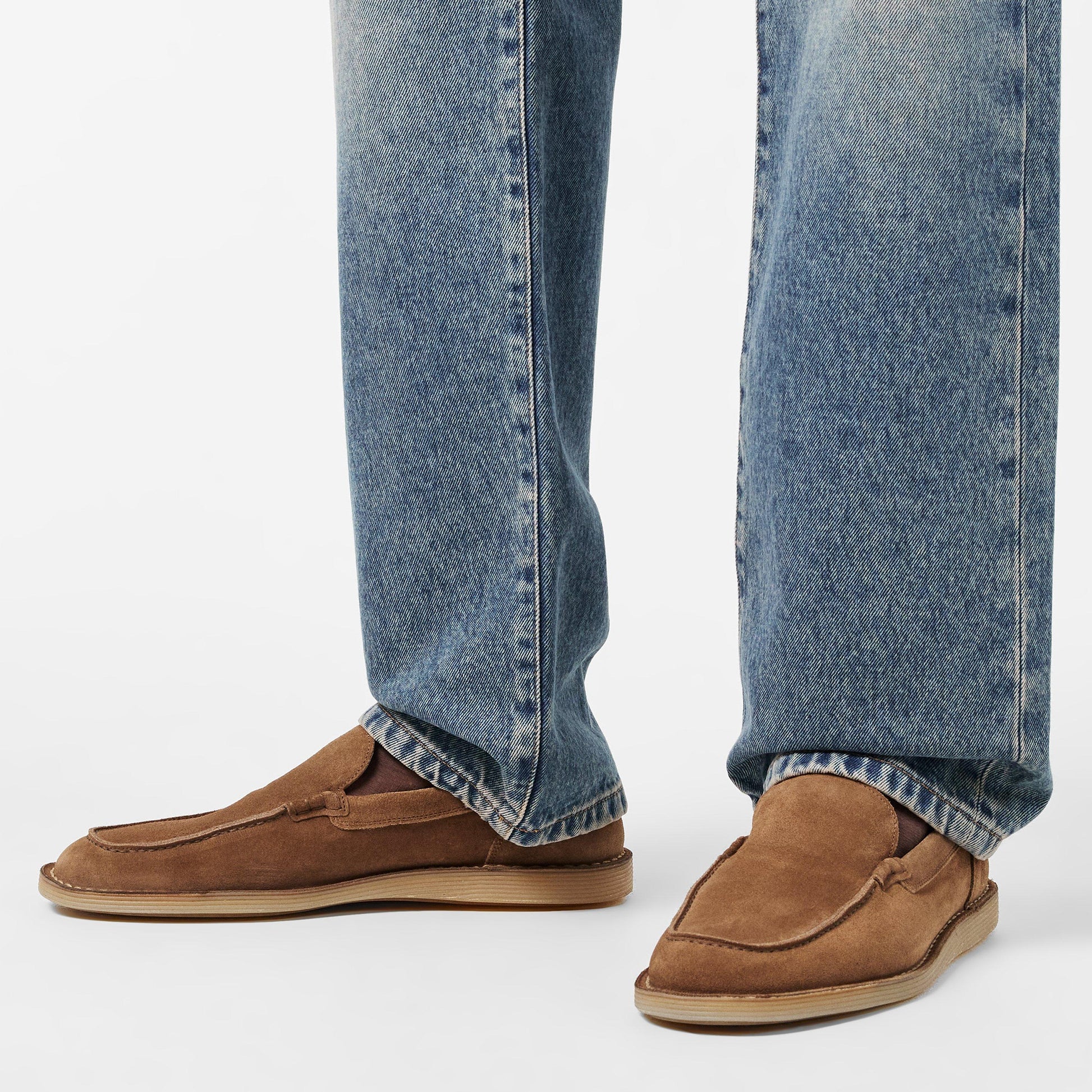 Dolce and Gabbana Men's Crepe Textured Slip-On Loafers