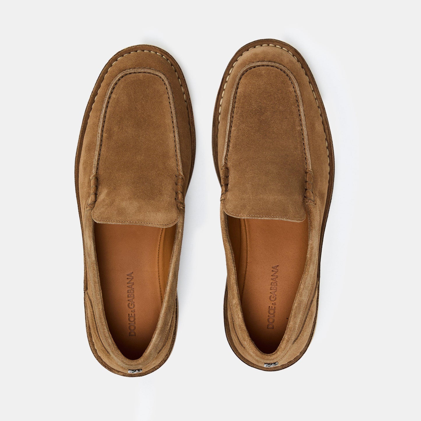 Dolce and Gabbana Men's Crepe Textured Slip-On Loafers