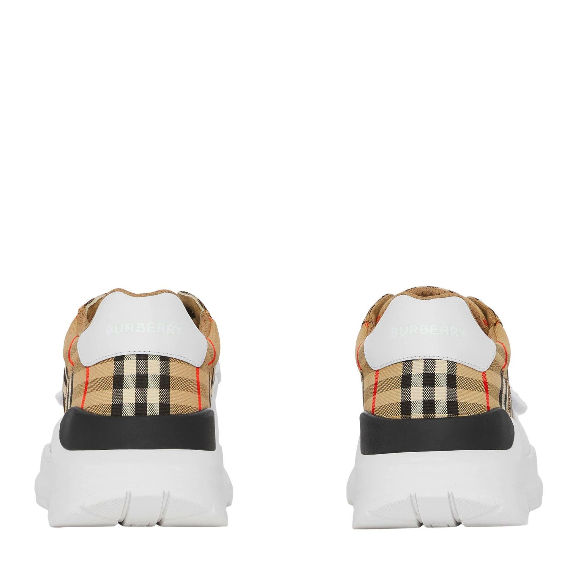 Burberry Men's Regis Check Cotton Trainers
