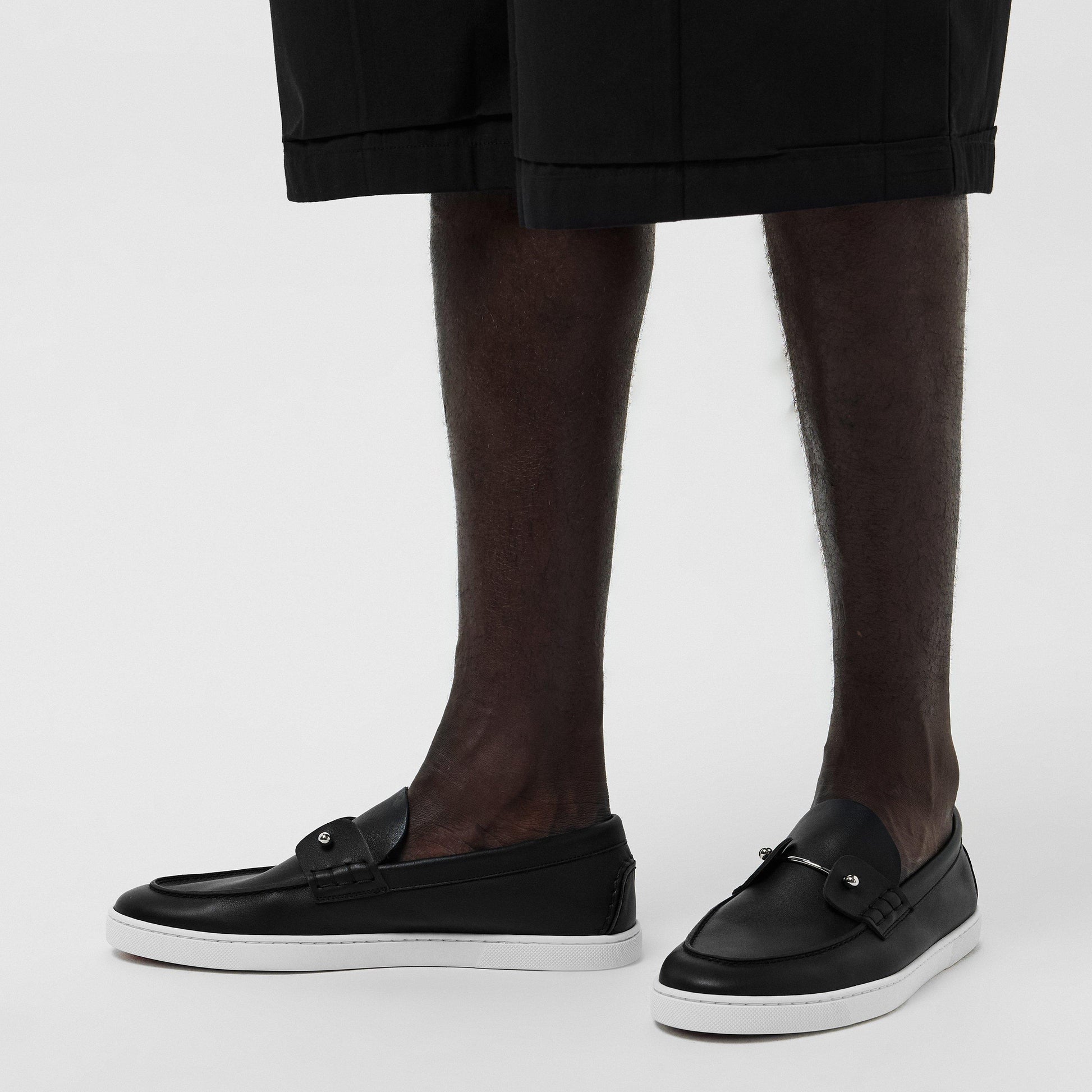Christian Louboutin Men's Chambliboat Calf Leather Loafers