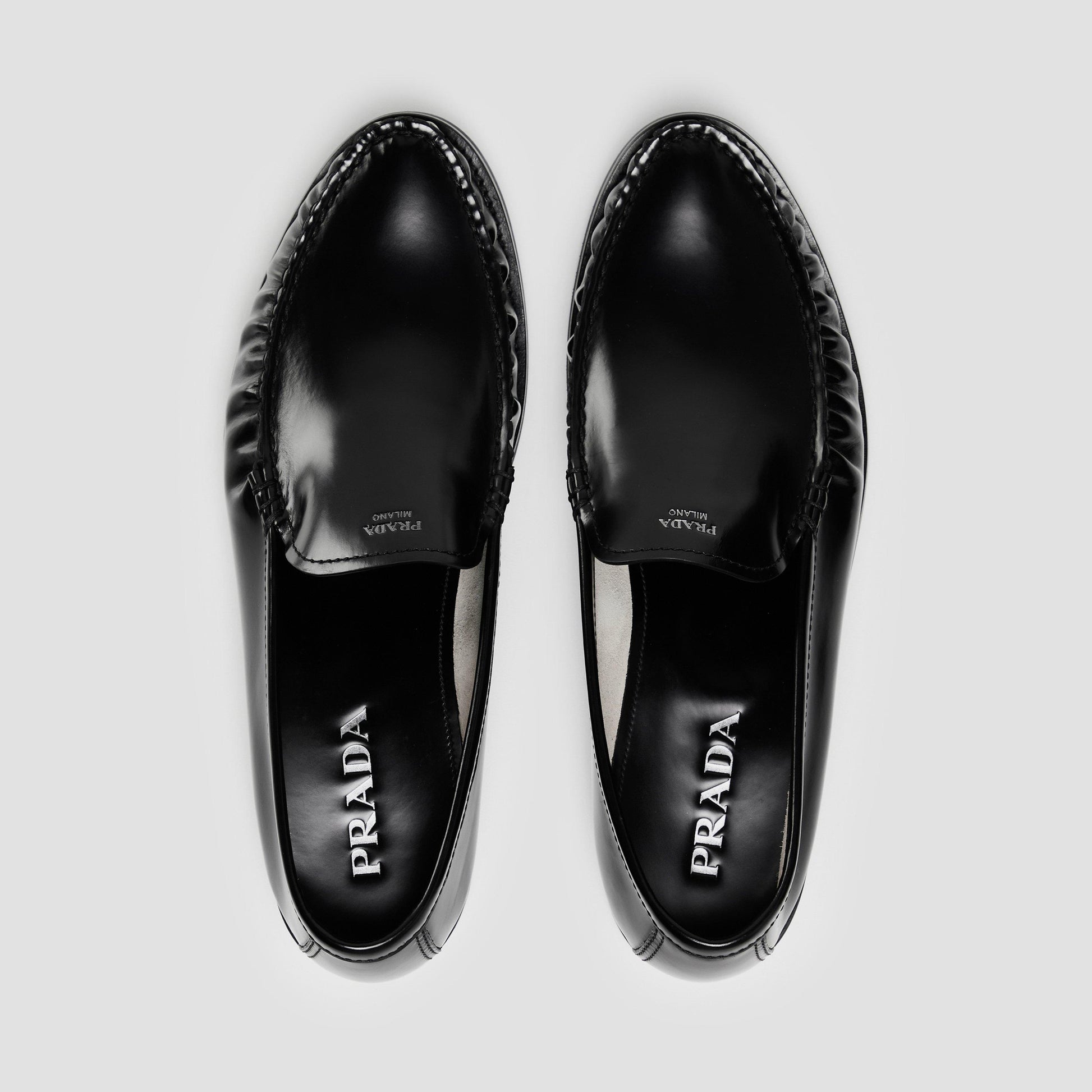 Prada Mens Foil Loafers