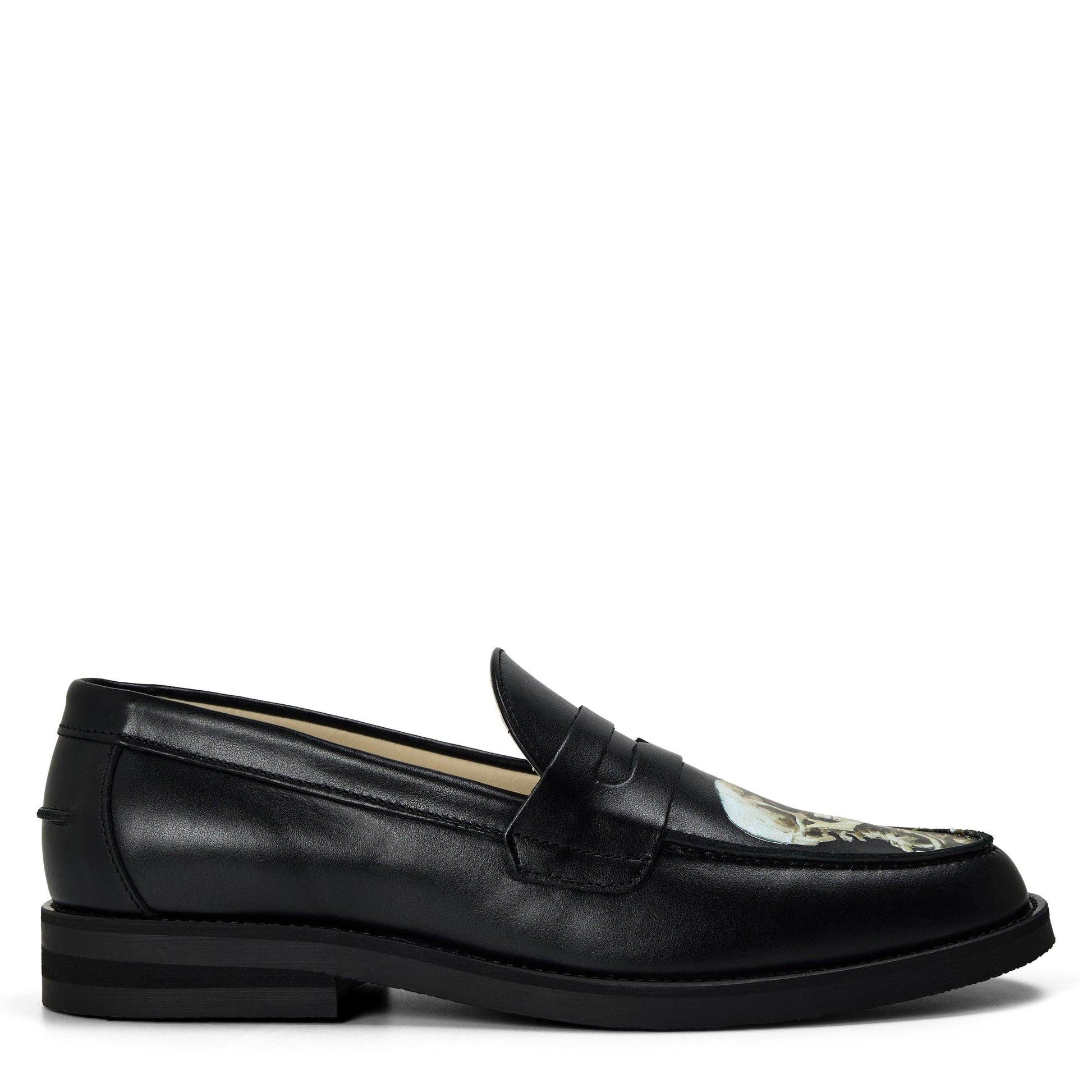Duke and Dexter Men's Skull Penny Loafers