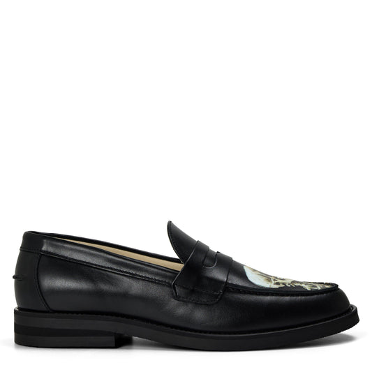 Duke and Dexter Men's Skull Penny Loafers