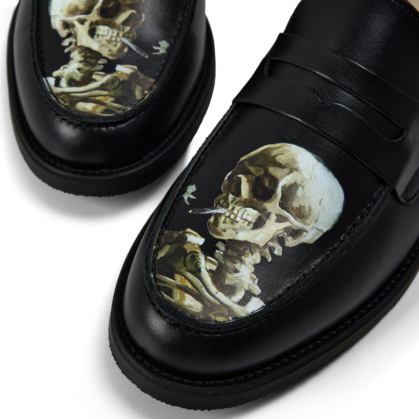 Duke and Dexter Men's Skull Penny Loafers