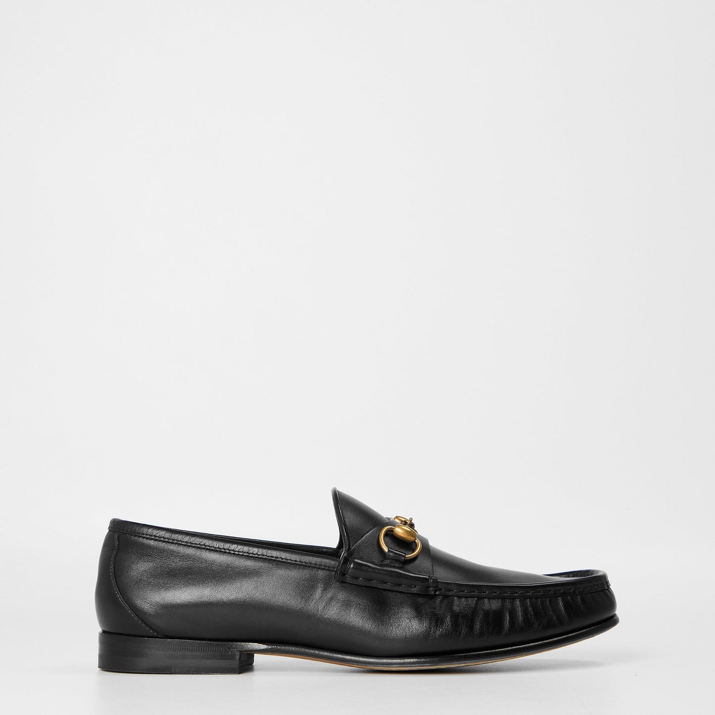 Gucci Men's Horsebit Leather Roos Loafers