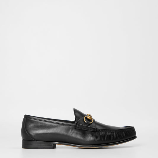 Gucci Men's Horsebit Leather Roos Loafers