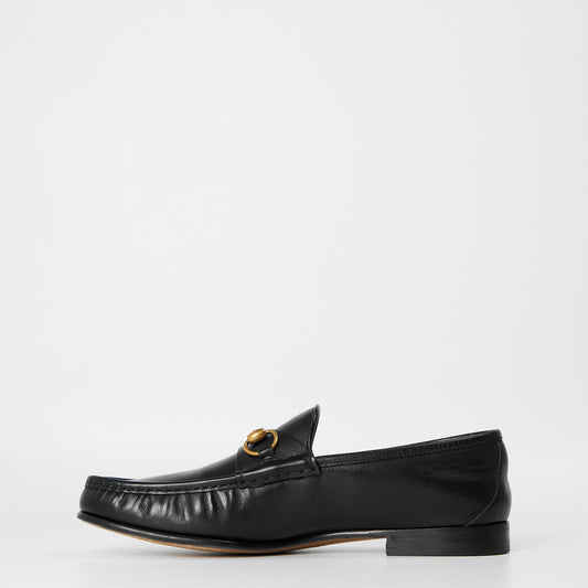 Gucci Men's Horsebit Leather Roos Loafers