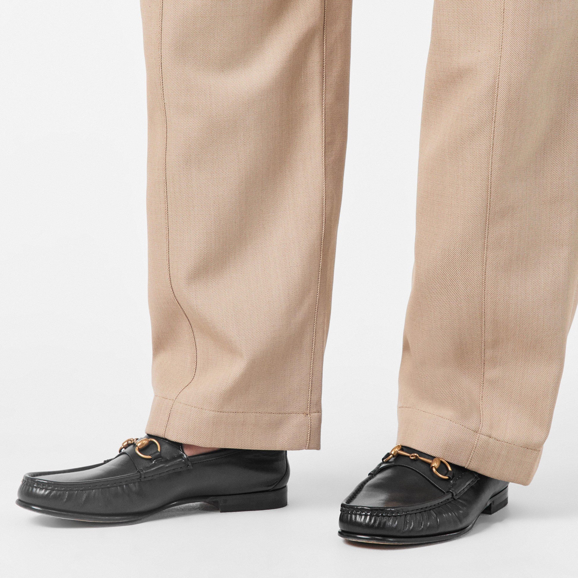 Gucci Men's Horsebit Leather Roos Loafers