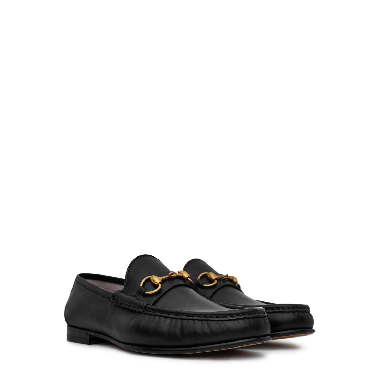 Gucci Men's Horsebit Leather Roos Loafers