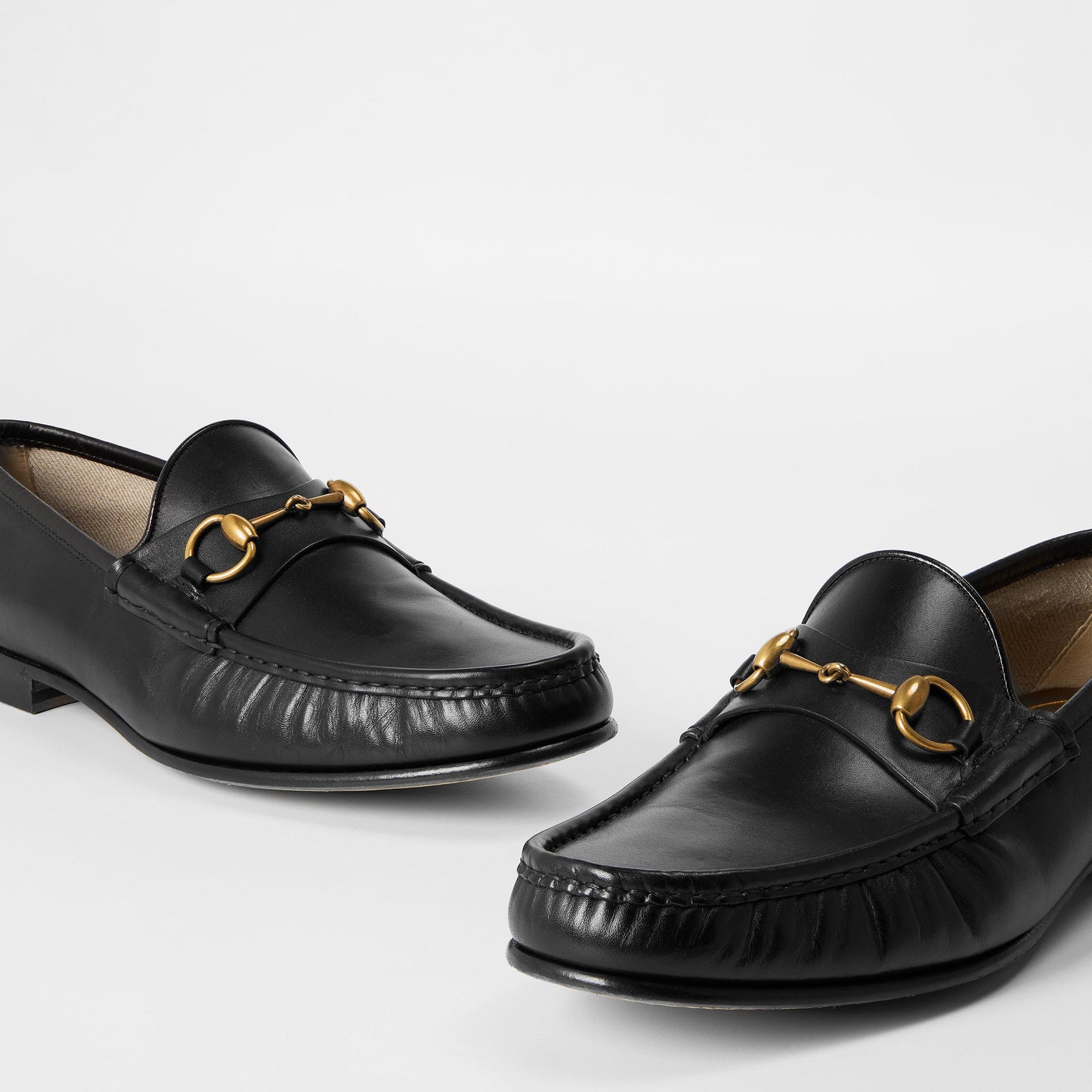 Gucci Men's Horsebit Leather Roos Loafers