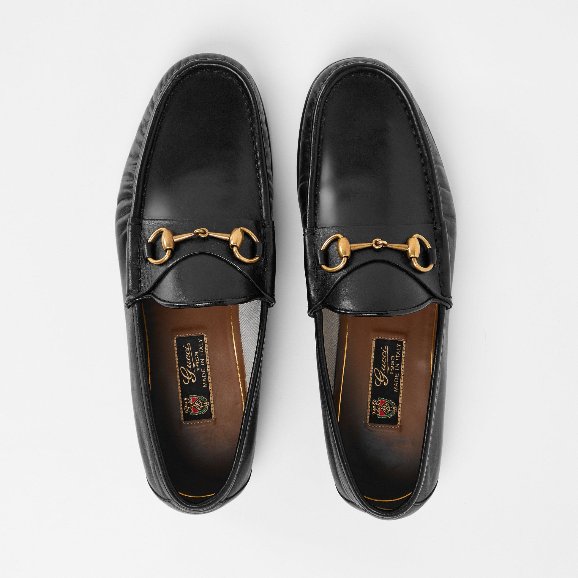 Gucci Men's Horsebit Leather Roos Loafers