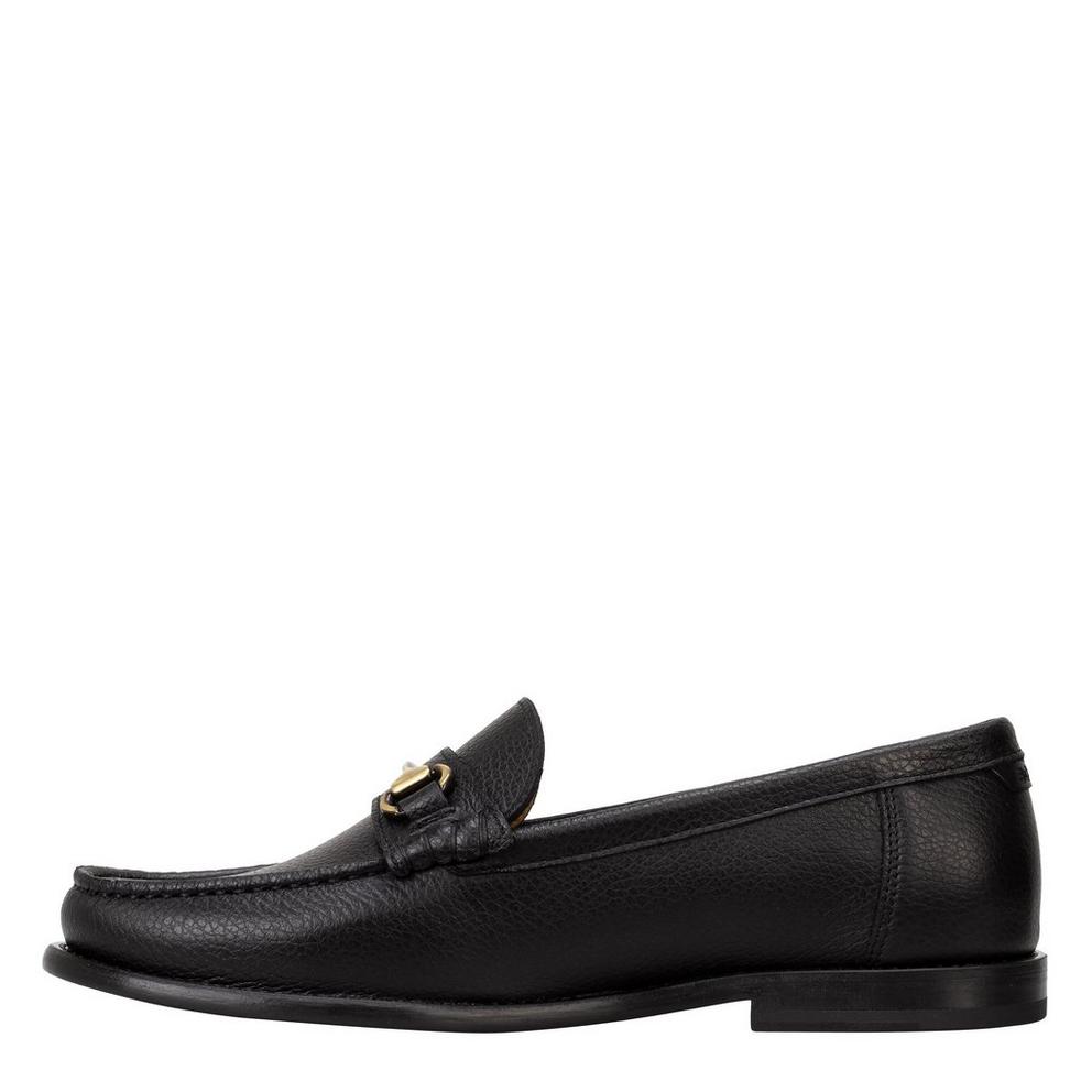 Boss Mens BOSS Leather Slip-on Loafers with Embossed Logo (Tevan)