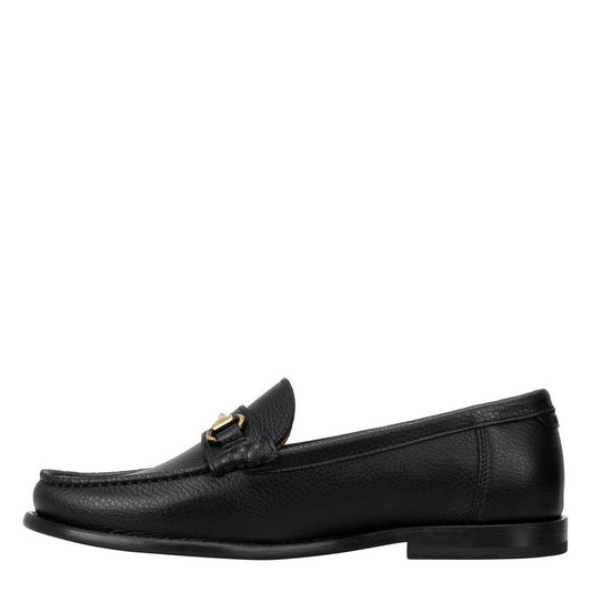 Boss Mens BOSS Leather Slip-on Loafers with Embossed Logo (Tevan)