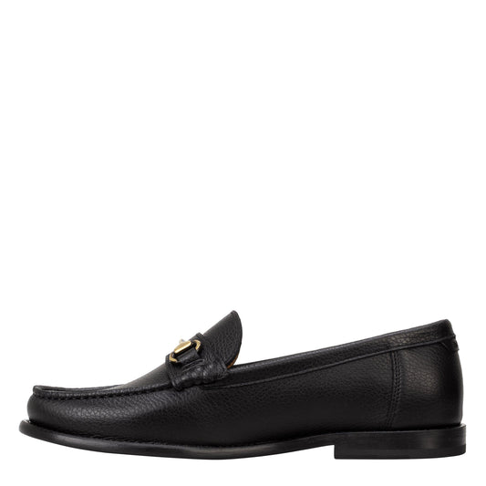 Boss Mens BOSS Leather Slip-on Loafers with Embossed Logo (Tevan)