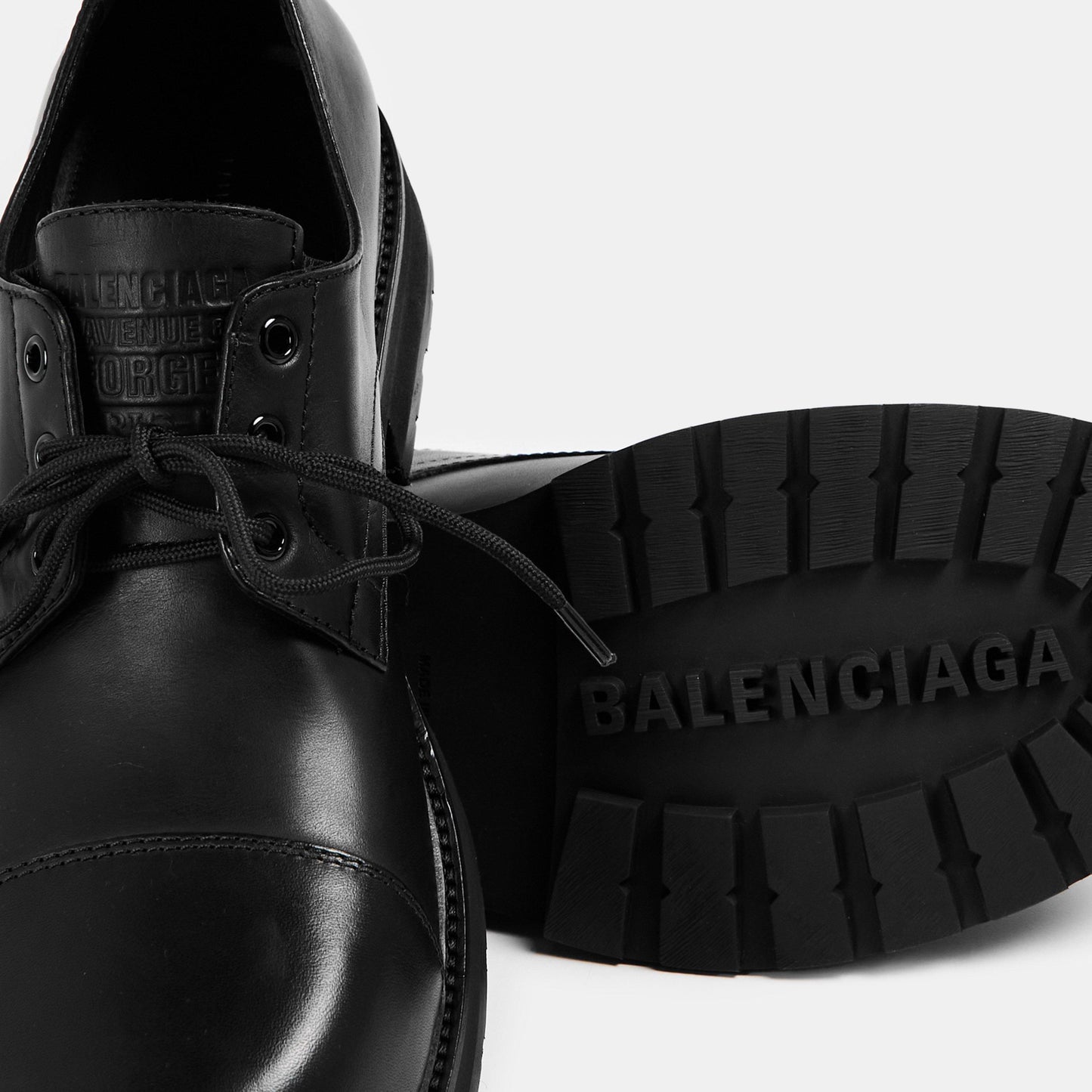 Balenciaga Men's Leather Derby Shoes