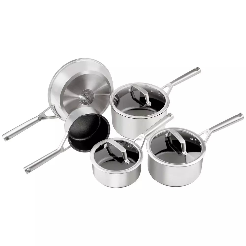 Ninja Zerostick Stainless Steel 5 Piece Non Stick Pan Set