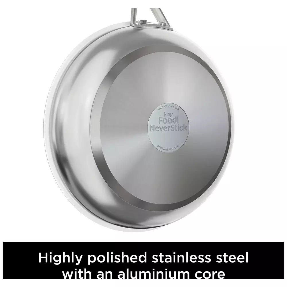 Ninja Zerostick Stainless Steel 5 Piece Non Stick Pan Set