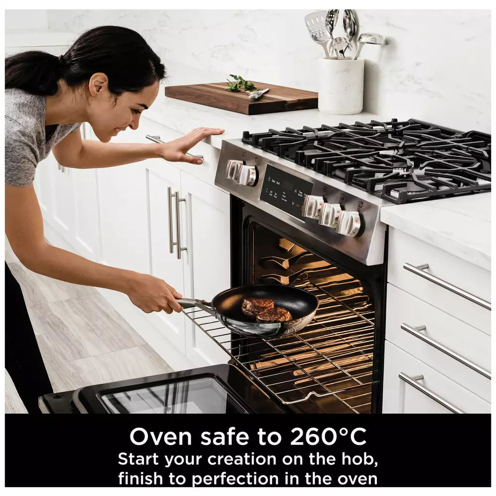 Ninja Zerostick Stainless Steel 5 Piece Non Stick Pan Set