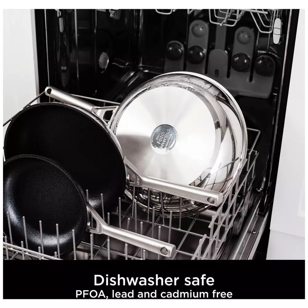 Ninja Zerostick Stainless Steel 5 Piece Non Stick Pan Set