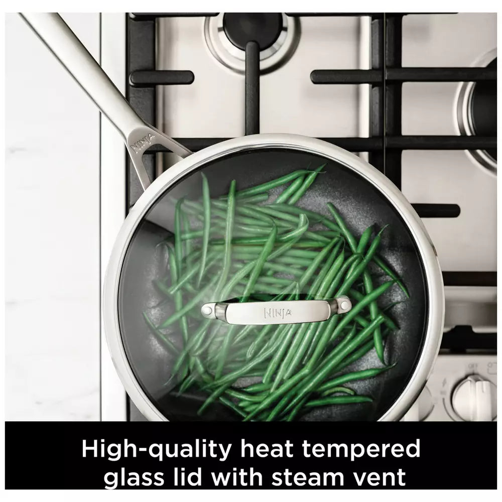 Ninja Zerostick Stainless Steel 5 Piece Non Stick Pan Set