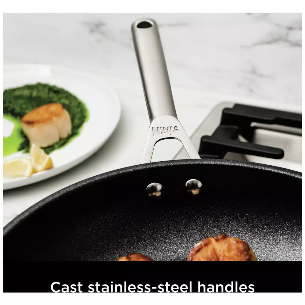 Ninja Zerostick Stainless Steel 5 Piece Non Stick Pan Set