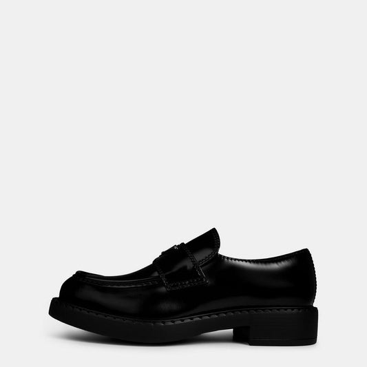 Prada Men'S Chocolate Leather Loafers