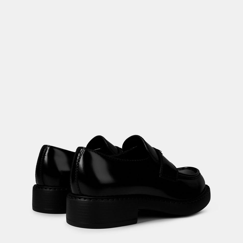 Prada Men'S Chocolate Leather Loafers