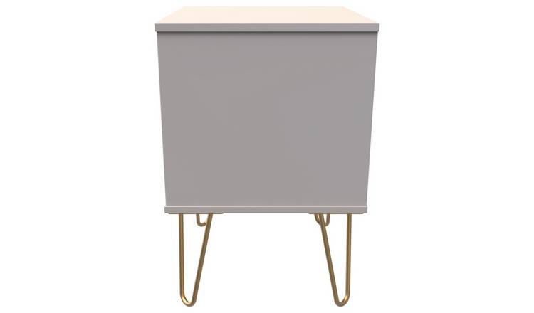 Livara Calvello 2 Drawer Bedside Table - Off White