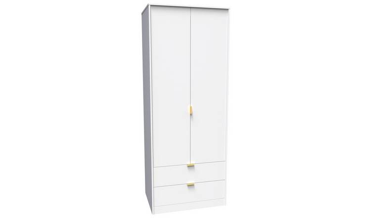 Livara Messina 2 Door 2 Drawer Wardrobe - White