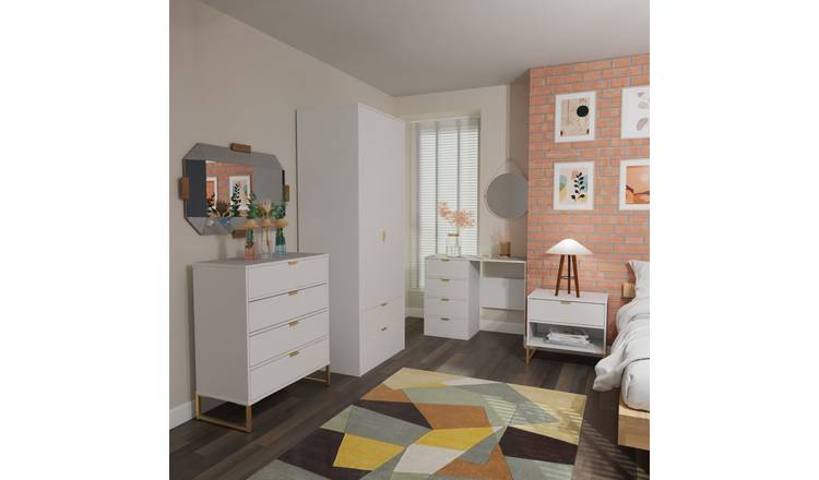 Livara Messina 2 Door 2 Drawer Wardrobe - White