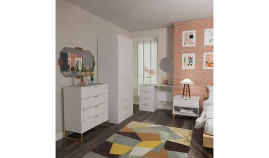 Livara Messina 2 Door 2 Drawer Wardrobe - White