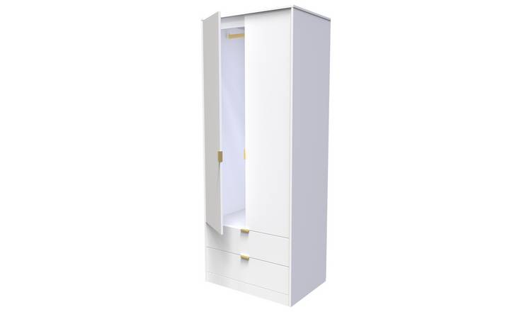 Livara Messina 2 Door 2 Drawer Wardrobe - White