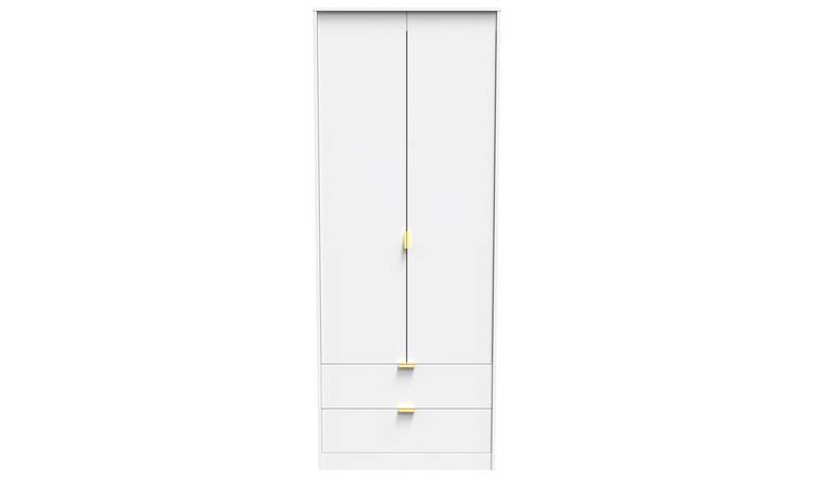 Livara Messina 2 Door 2 Drawer Wardrobe - White