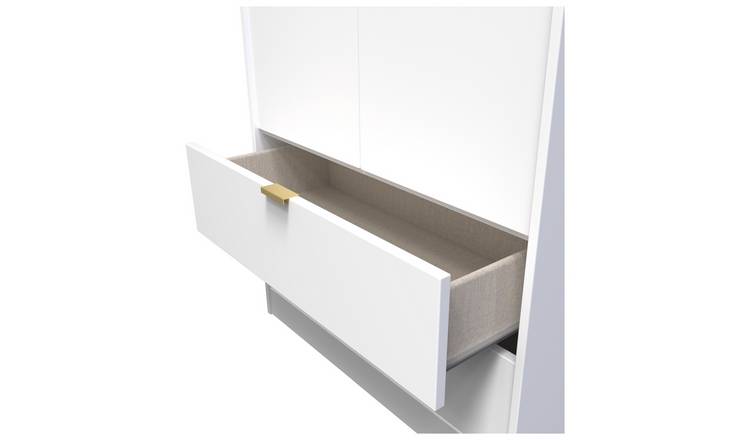 Livara Messina 2 Door 2 Drawer Wardrobe - White